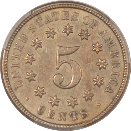 CAC Approved Coins 1876 SHIELD NICKEL – PCGS AU-53, CAC APPROVED! TOUGH DATE, NICE!