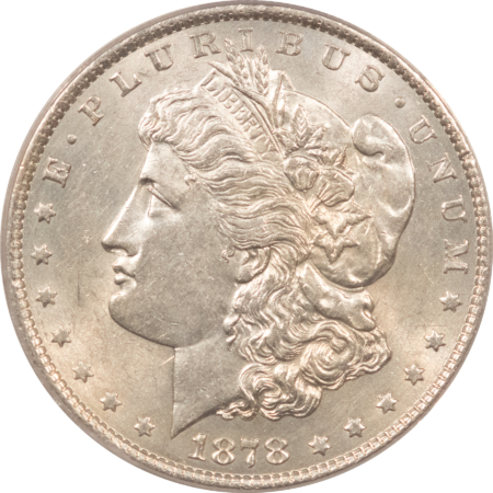 Dollars 1878 $1 MORGAN DOLLAR, REVERSE OF 1879, CLEANED – ANACS AU-58 DETAILS, LOOKS BU!