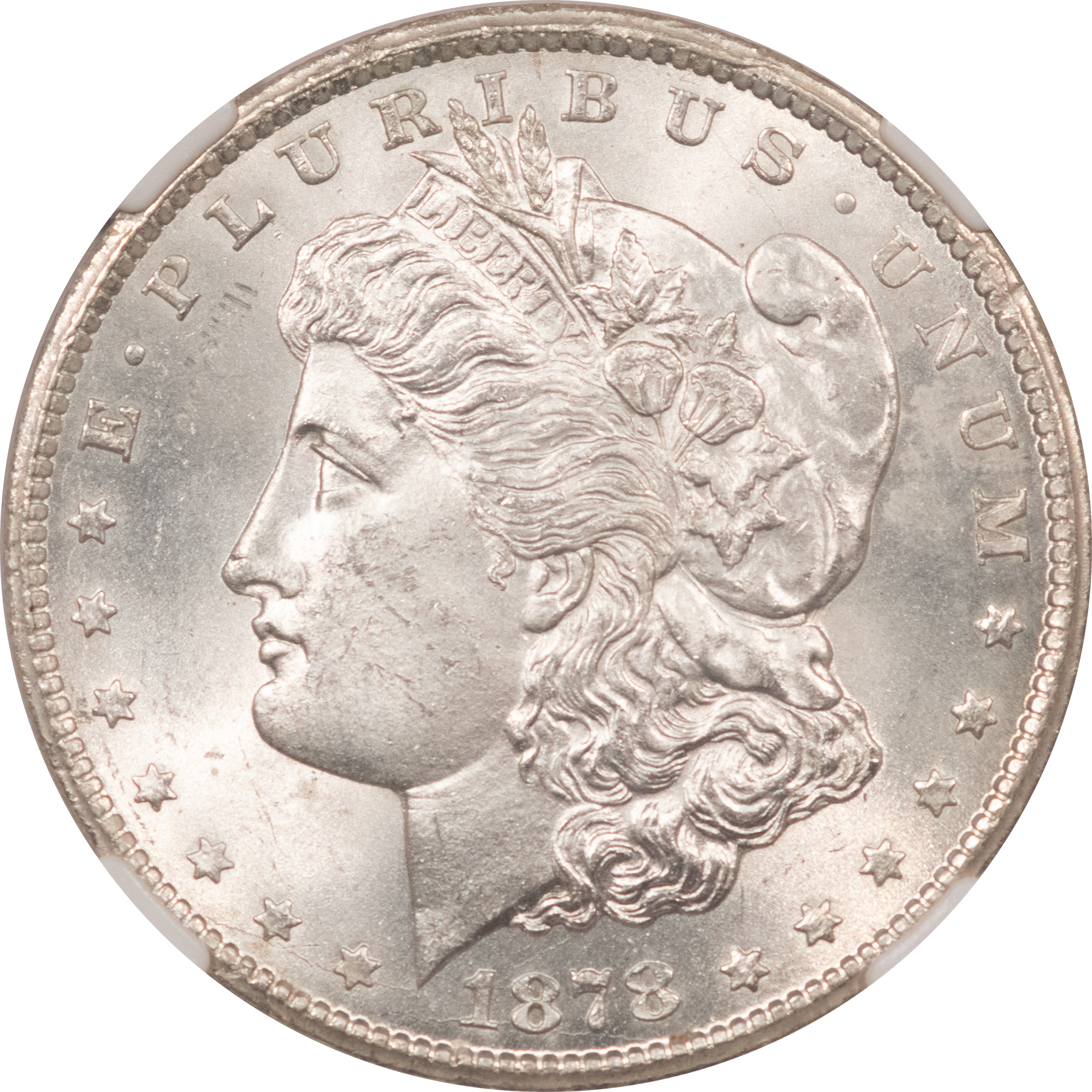 Dollars 1878-CC $1 MORGAN DOLLAR – NGC MS-64, BLAST WHITE! FIRST-YEAR CARSON CITY! Dollars 1878-CC $1 MORGAN DOLLAR – NGC MS-64, BLAST WHITE! FIRST-YEAR CARSON CITY!