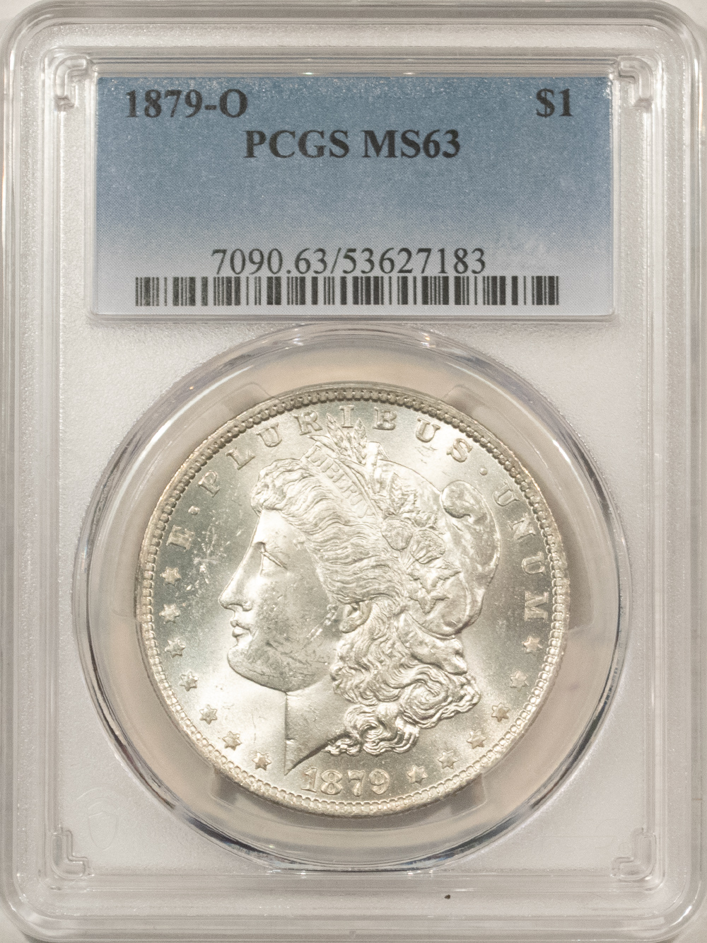 Dollars 1879-O $1 MORGAN DOLLAR – PCGS MS-63 BLAST WHITE Dollars 1879-O $1 MORGAN DOLLAR – PCGS MS-63 BLAST WHITE