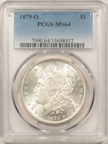 Dollars 1879-O $1 MORGAN DOLLAR – PCGS MS-64, BLAST WHITE & SUPER FLASHY!