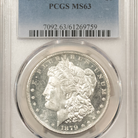 Dollars 1879-S $1 MORGAN DOLLAR – PCGS MS-63, LOOKS PROOFLIKE! OBVERSE DEEP!