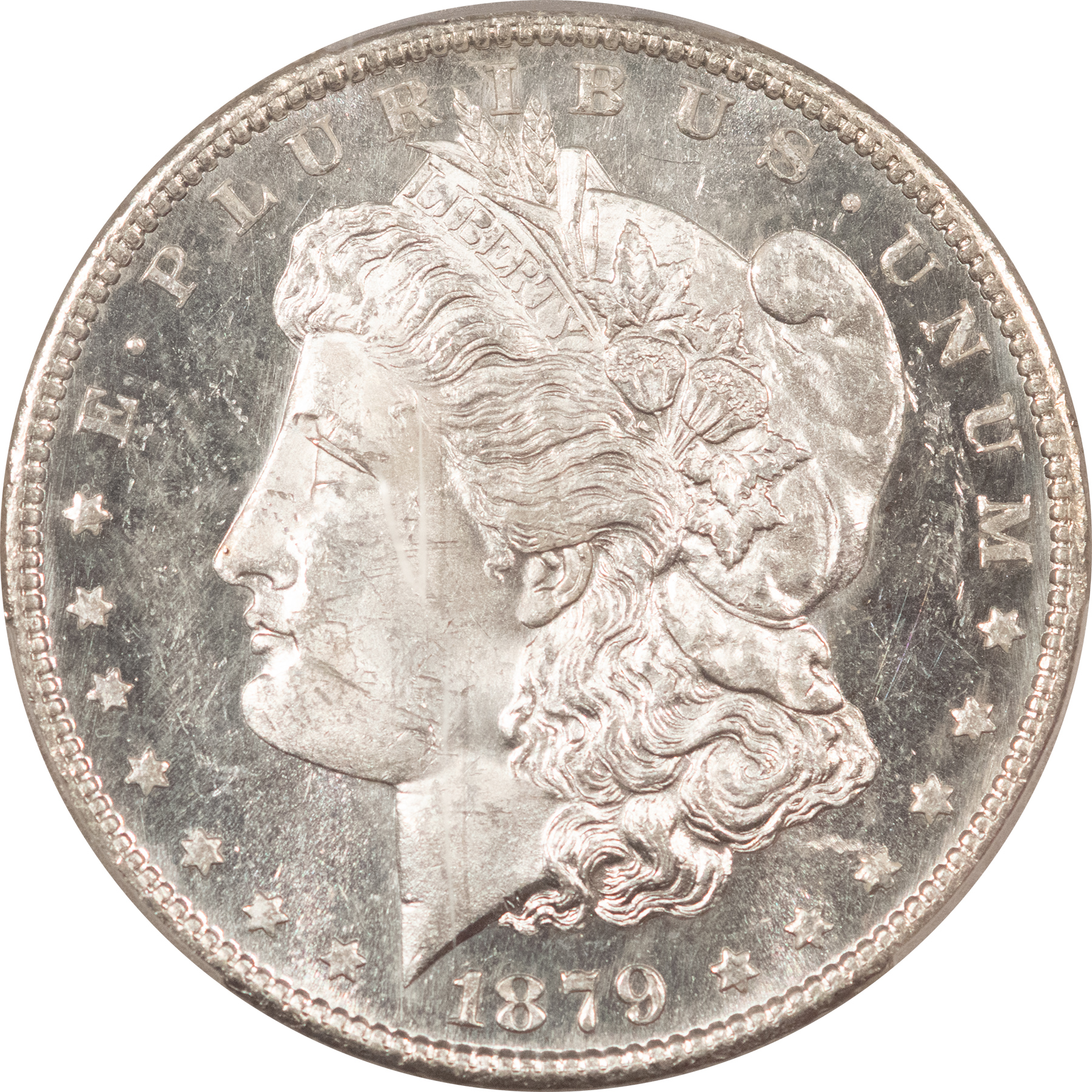 Dollars 1879-S $1 MORGAN DOLLAR – PCGS MS-63, LOOKS PROOFLIKE! OBVERSE DEEP! Dollars 1879-S $1 MORGAN DOLLAR – PCGS MS-63, LOOKS PROOFLIKE! OBVERSE DEEP!