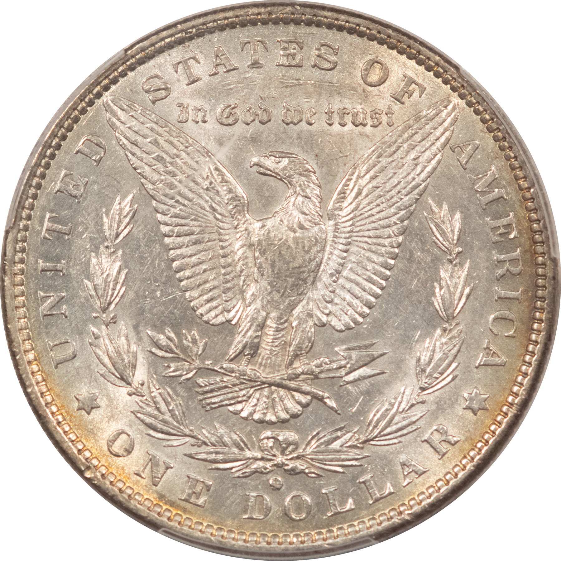 Dollars 1880-O $1 MORGAN DOLLAR – PCGS AU-53, FLASHY WHITE Dollars 1880-O $1 MORGAN DOLLAR – PCGS AU-53, FLASHY WHITE