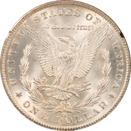 Dollars 1881-CC MORGAN DOLLAR, GSA HARD CASE, BOX & CARD-LUSTROUS WHITE, SUPERB REVERSE!