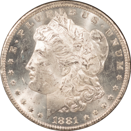 Dollars 1881-CC MORGAN DOLLAR, GSA HARD CASE, W/ BOX & CARD – FROSTY CHOICE CARSON CITY!