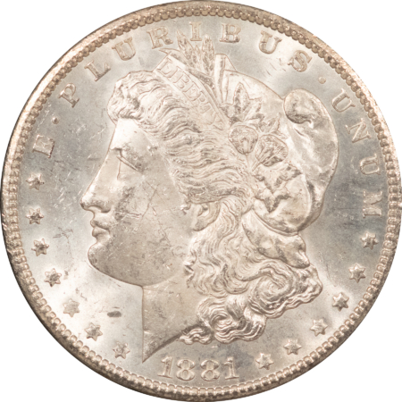 Dollars 1881-CC MORGAN DOLLAR, GSA HARD CASE, NGC MS-62 W/ BOX & CERT-FROSTY WHITE!