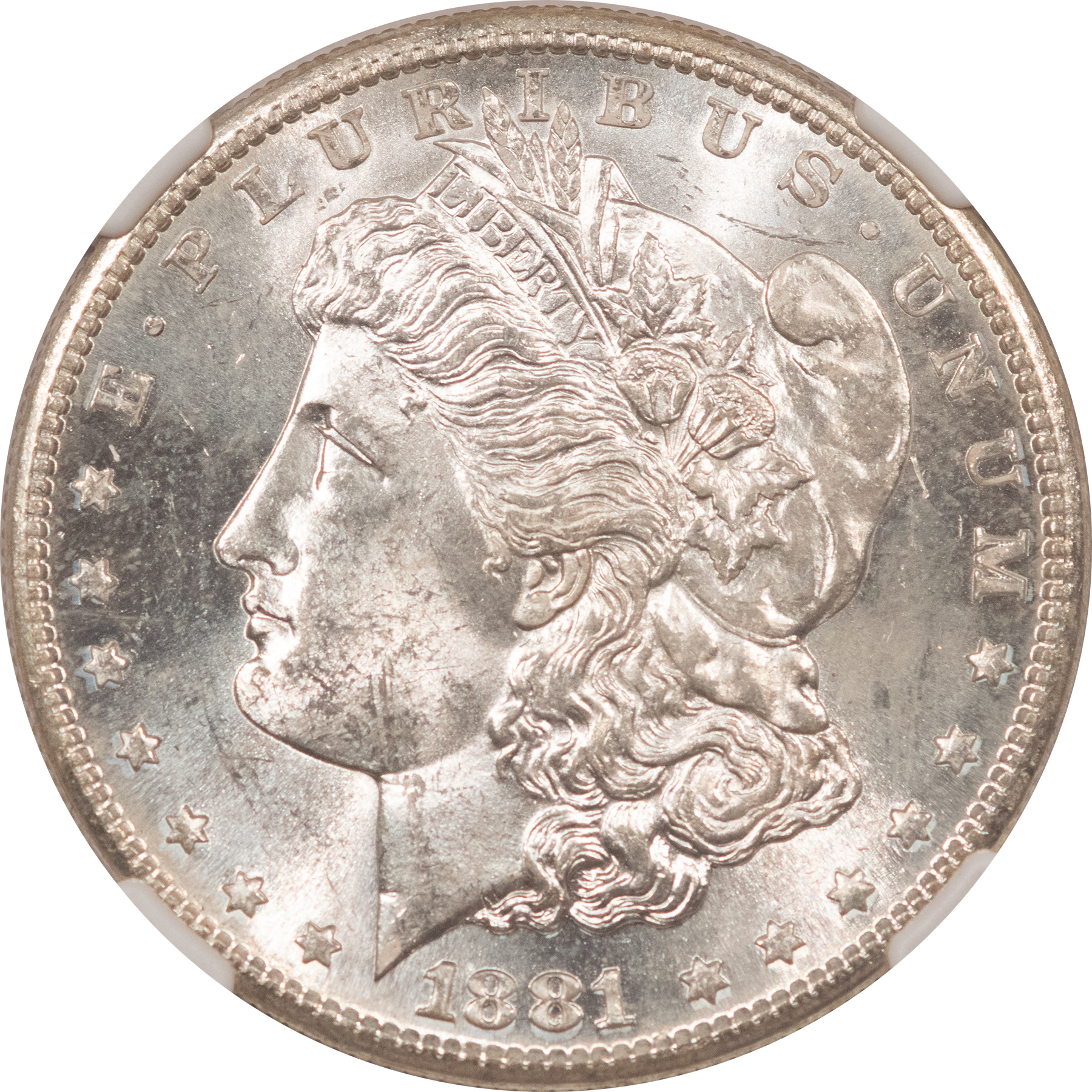 Dollars 1881-S $1 MORGAN DOLLAR – NGC MS-63, BLAST WHITE! Dollars 1881-S $1 MORGAN DOLLAR – NGC MS-63, BLAST WHITE!