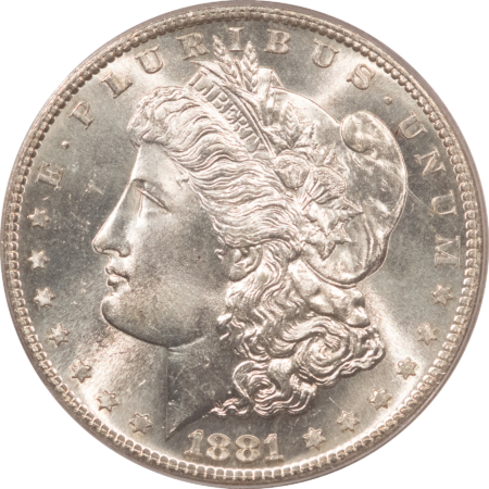 Dollars 1881-S $1 MORGAN DOLLAR – PCGS MS-64, FLASHY WHITE & PQ!