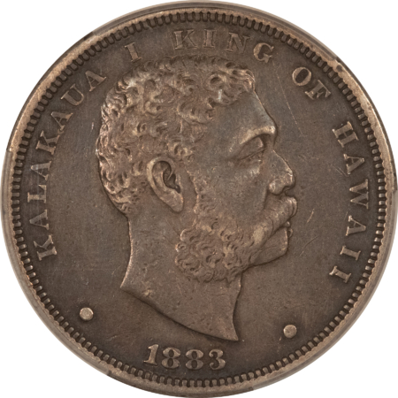 Hawaii/U.S. Territory Coins 1883 HAWAII TERRITORIAL DOLLAR – CACG XF-45 PERFECT FOR THE GRADE, CAC APPROVED!