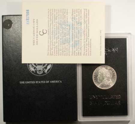 Dollars 1883-CC MORGAN DOLLAR, GSA BLACK BOX & CERT-LUSTROUS WHITE W/ PROOFLIKE FIELDS! 