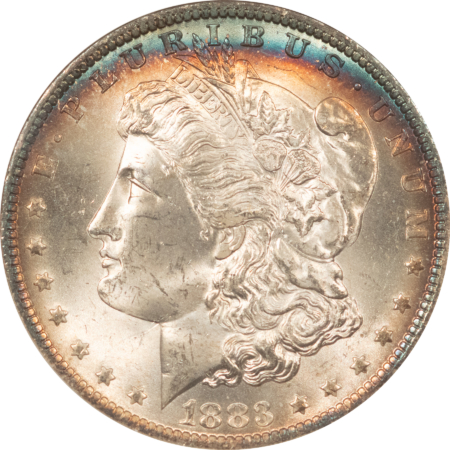Dollars 1883-O $1 MORGAN DOLLAR – NGC MS-63, PREMIUM QUALITY COLOR! OLD FATTIE!