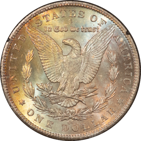Dollars 1884-CC MORGAN DOLLAR, GSA HARD CASE BOX/CERT-100% LIGHTLY TONED PRETTY REVERSE!