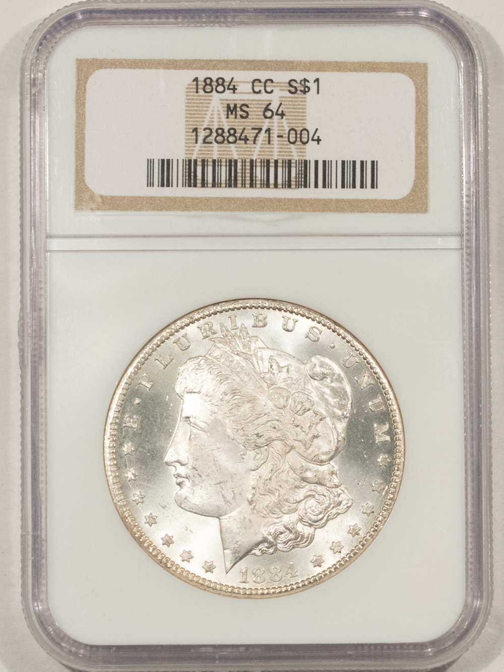 Dollars 1884-CC $1 MORGAN DOLLAR – NGC MS-64, BLAST WHITE, CARSON CITY! Dollars 1884-CC $1 MORGAN DOLLAR – NGC MS-64, BLAST WHITE, CARSON CITY!