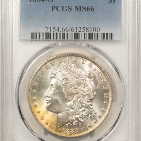 Dollars 1884-O $1 MORGAN DOLLAR – PCGS MS-66, PRETTY & PREMIUM QUALITY!