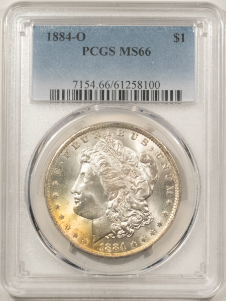 Dollars 1884-O $1 MORGAN DOLLAR – PCGS MS-66, PRETTY & PREMIUM QUALITY!