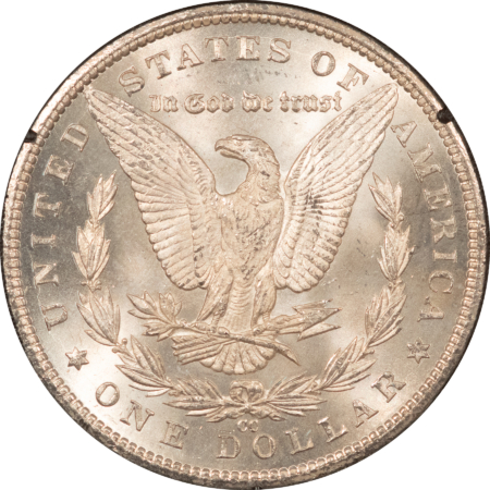 Dollars LOW-MINTAGE 1885-CC MORGAN DOLLAR, GSA HARD CASE, BOX/CERT-ORIG WHITE/CHOICE! 