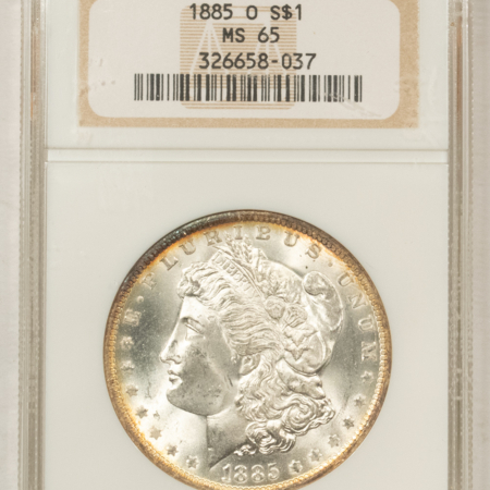 Dollars 1885-O $1 MORGAN DOLLAR – NGC MS-65, FLASHY & PRETTY!