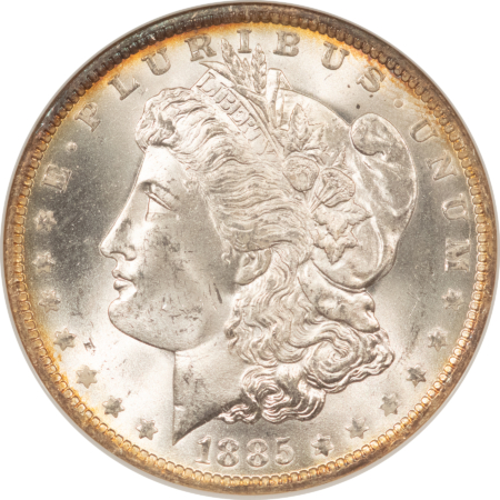 Dollars 1885-O $1 MORGAN DOLLAR – NGC MS-65, FLASHY & PRETTY!