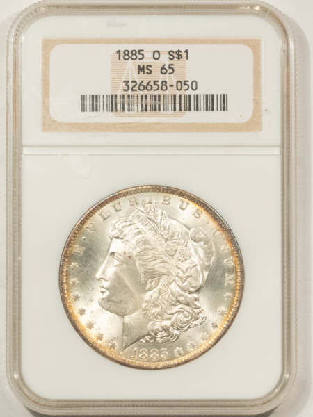 Dollars 1885-O $1 MORGAN DOLLAR – NGC MS-65, PREMIUM QUALITY GEM!