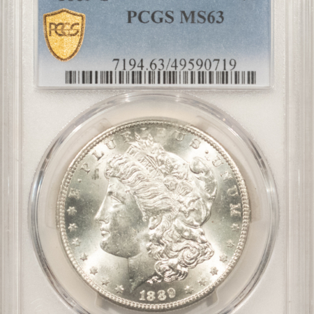 Dollars 1889-S $1 MORGAN DOLLAR – PCGS MS-63 BLAST WHITE & FULLY STRUCK