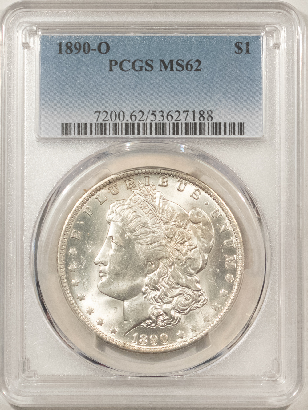 Dollars 1890-O $1 MORGAN DOLLAR – PCGS MS-62, 63 QUALITY! PREMIUM QUALITY! Dollars 1890-O $1 MORGAN DOLLAR – PCGS MS-62, 63 QUALITY! PREMIUM QUALITY!