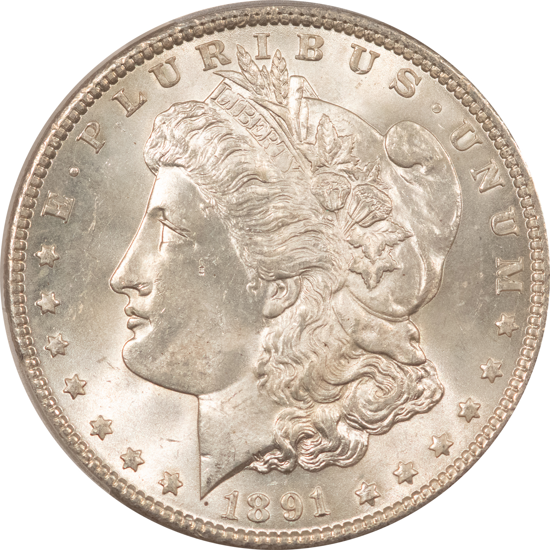 Dollars 1891 $1 MORGAN DOLLAR – PCGS MS-63 CHOICE & FRESH, BETTER DATE! Dollars 1891 $1 MORGAN DOLLAR – PCGS MS-63 CHOICE & FRESH, BETTER DATE!