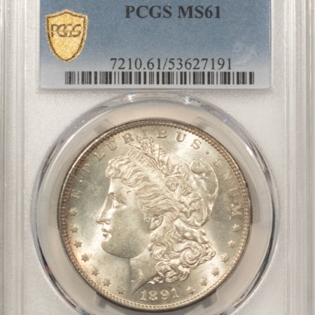Dollars 1891-S $1 MORGAN DOLLAR – PCGS MS-61 GREAT LOOK FOR THE GRADE!
