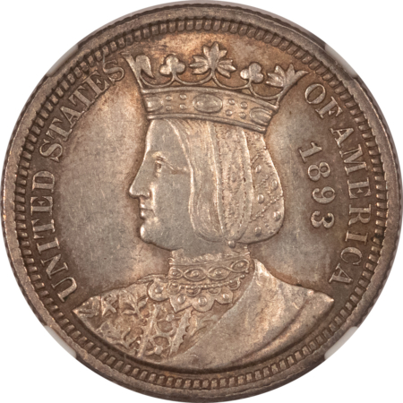 Early Commems 1893 ISABELLA COMMEMORATIVE 25C – NGC AU-58