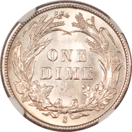 Barber Dimes 1895-S BARBER DIME – NGC MS-61, TOUGH DATE!