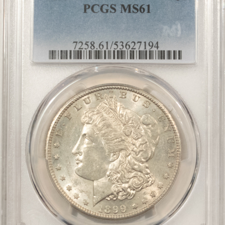 Dollars 1899 $1 MORGAN DOLLAR – PCGS MS-61 FRESH WHITE LOW MINTAGE DATE!