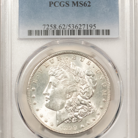 Dollars 1899 $1 MORGAN DOLLAR – PCGS MS-62 BLAST WHITE & LOOKS CHOICE! LOW MINTAGE DATE!