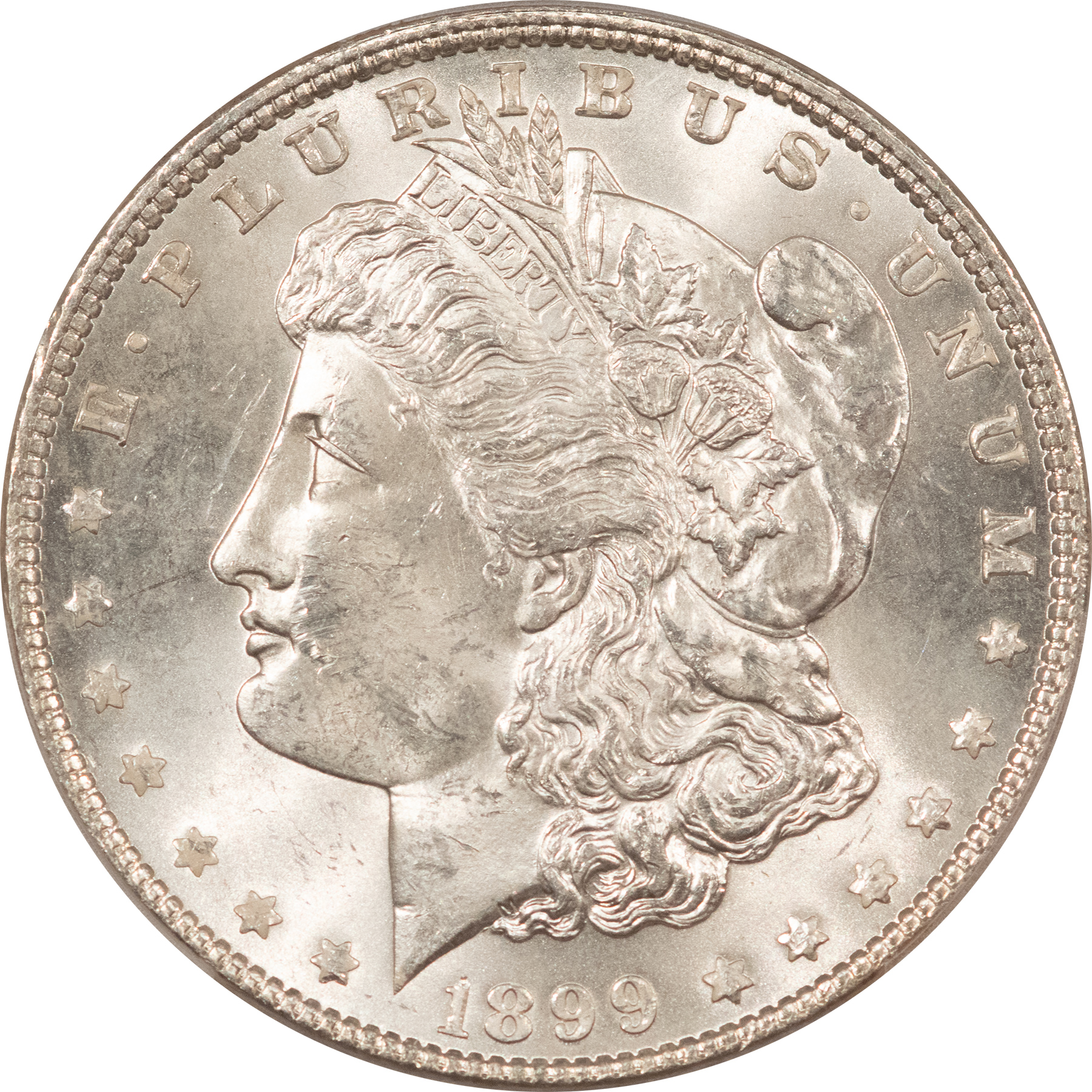 Dollars 1899 $1 MORGAN DOLLAR – PCGS MS-62, PREMIUM QUALITY! LOW MINTAGE DATE! Dollars 1899 $1 MORGAN DOLLAR – PCGS MS-62, PREMIUM QUALITY! LOW MINTAGE DATE!