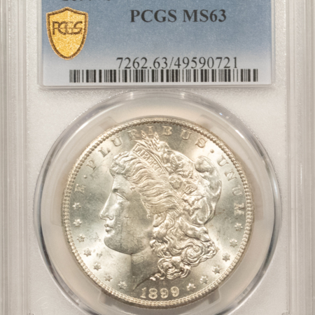 Dollars 1899-S $1 MORGAN DOLLAR – PCGS MS-63 FLASHY LUSTROUS & FULLY STRUCK, NICE!