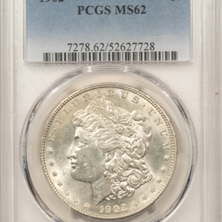 Dollars 1902 $1 MORGAN DOLLAR – PCGS MS-62 BLAST WHITE