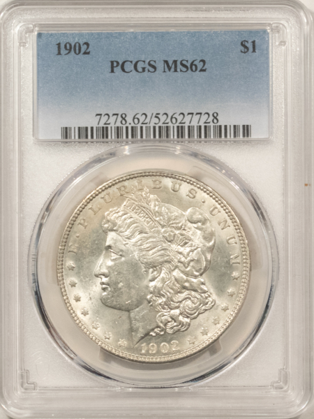 Dollars 1902 $1 MORGAN DOLLAR – PCGS MS-62 BLAST WHITE