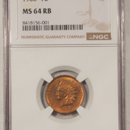 Indian 1906 INDIAN CENT – NGC MS-64 RB