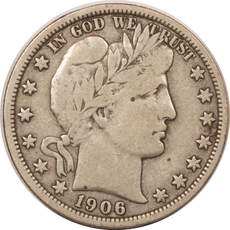 Barber Halves 1906-O BARBER HALF DOLLAR – PLEASING CIRCULATED EXAMPLE W/ FULL LIBERTY!