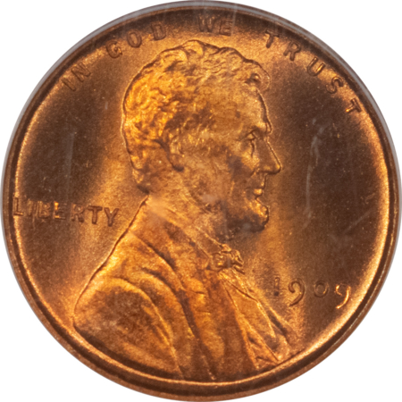Lincoln Cents (Wheat) 1909 VDB LINCOLN CENT – PCGS MS-65 RD, LOOKS 66+, RED & SUPER PREMIUM QUALITY!