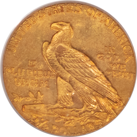 $2.50 1912 $2.50 INDIAN GOLD QUARTER EAGLE – PCGS MS-63, TOUGH DATE, PRETTY COLOR, PQ!