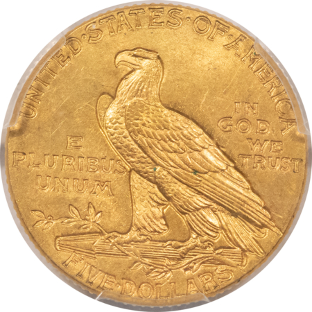 $5 1913 $5 INDIAN GOLD HALF EAGLE – PCGS MS-63, CAC APPROVED!