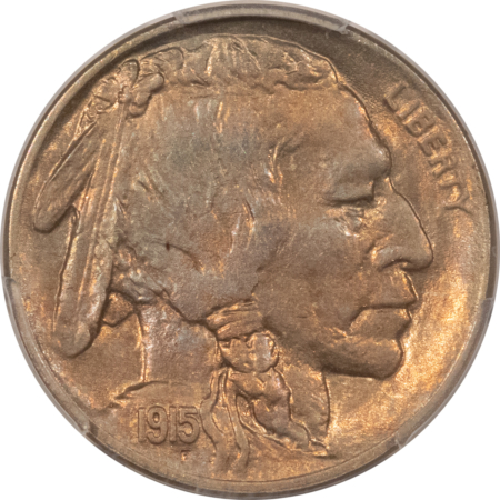Buffalo Nickels 1915 BUFFALO NICKEL – PCGS MS-62, ATTRACTIVE & CHOICE!