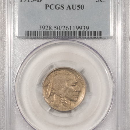 Buffalo Nickels 1915-D BUFFALO NICKEL – PCGS AU-50