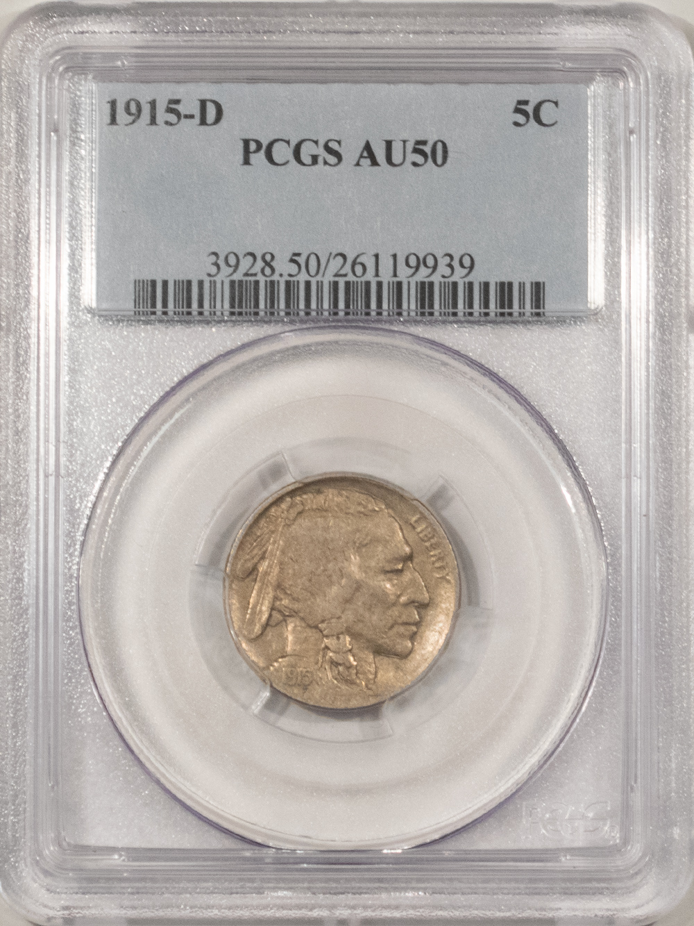 Buffalo Nickels 1915-D BUFFALO NICKEL – PCGS AU-50 Buffalo Nickels 1915-D BUFFALO NICKEL – PCGS AU-50