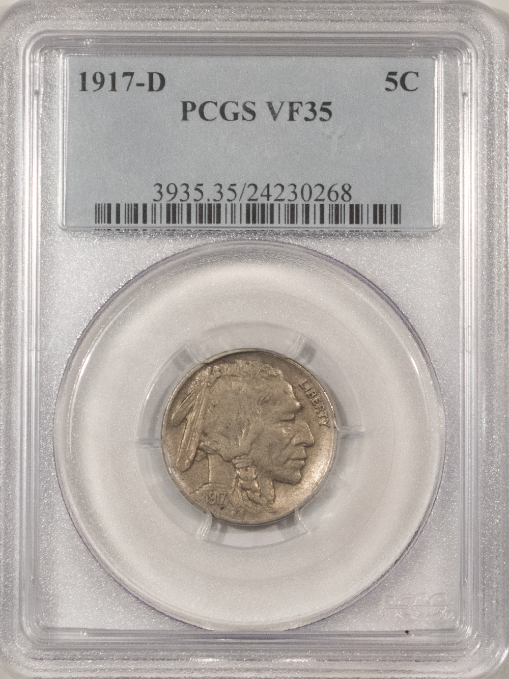 Buffalo Nickels 1917-D BUFFALO NICKEL – PCGS VF-35 Buffalo Nickels 1917-D BUFFALO NICKEL – PCGS VF-35