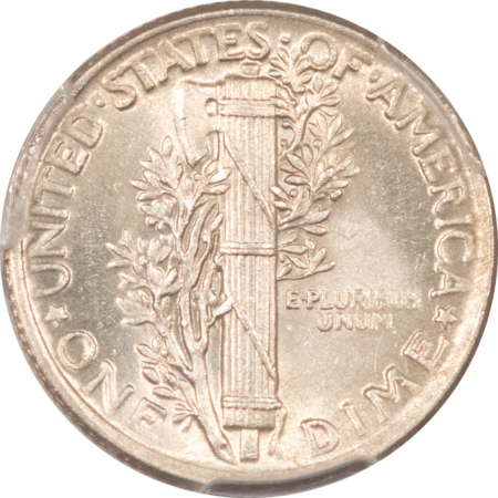 Dimes 1918 MERCURY DIME – PCGS MS-63 FB, WHITE & CHOICE!
