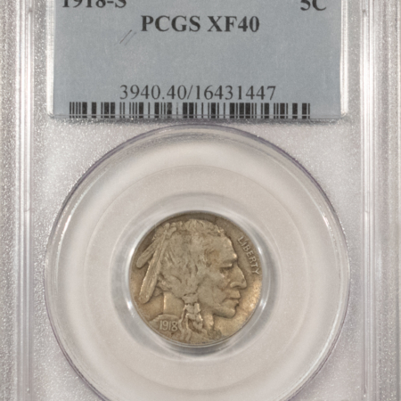 Buffalo Nickels 1918-S BUFFALO NICKEL – PCGS XF-40