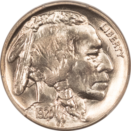 Buffalo Nickels 1920 BUFFALO NICKEL – PCGS MS-64, BLAZING LUSTER, PREMIUM QUALITY!