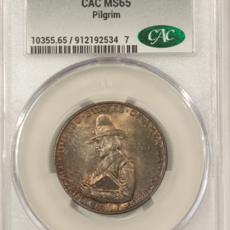CAC Approved Coins 1920 PILGRIM COMMEMORATIVE HALF DOLLAR – CACG MS-65, CAC APPROVED!
