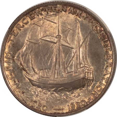 CAC Approved Coins 1920 PILGRIM COMMEMORATIVE HALF DOLLAR – CACG MS-65, CAC APPROVED!